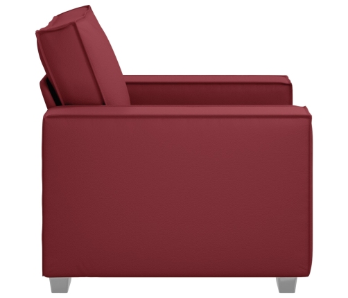 Sillón  Rojo Vino 59 cm de Cuero Sintético