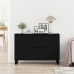 Mueble de almacenamiento Negro Roble 104x35x70 cm Madera Ingeniería
