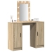 Mesa de Tocador  con Luces LED en Roble Sonoma, 102x33x135 cm