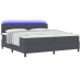 Cama con Box Spring  con Colchón Gris Oscuro Tejido de corduroy