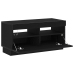 Mueble de TV  con luces LED en roble negro, 80x35x40 cm, de madera