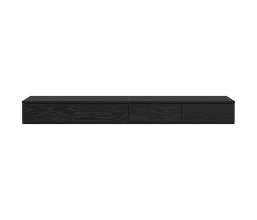 Mesa de Noche  Roble Negro Madera Resistente 160 x 36.5 x 16.5 cm