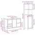 Conjunto de mueble de baño de 2 piezas  Gris Sonoma de madera elaborada