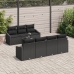 Conjunto de Sofá de Jardín  Set de 8 Negro Ratán