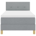 Cama con Somier con Colchón Gris Claro 100x200 cm Tela