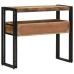 Mesas Auxiliares  Negras 90x33x75 cm de Madera Maciza de Mango y Metal