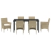 Set de Comedor Jardín 7 Piezas Beige Poliratán