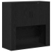 Alto Buffet Set de 2 Roble Negro Madera Elaborada