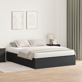 Cama con Almacenamiento  Roble negro Madera compuesta Completa/Doble