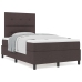 Cama con Base Resorte  con Colchón Marrón Oscuro 120x200 cm Tela