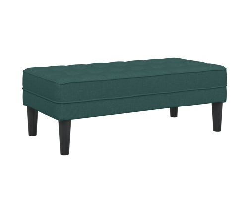 Juego de Sofá de 2 Piezas con Cojines de Tela Verde Oscuro