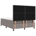 Cama Box Spring con Colchón & LED Taupe 140x190 cm Tela
