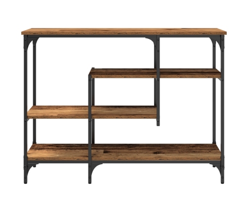 Mesa Consola de madera antigua 100x35x75 cm de madera aglomerada y acero