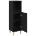 Armario de baño  Negro Roble 30x30x100 cm Madera elaborada