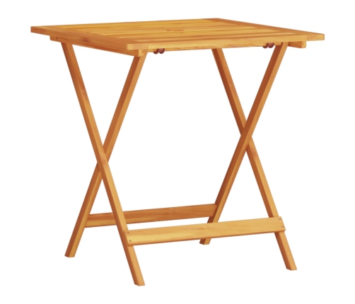 Conjunto de Bistro Plegable de 3 Piezas de Madera Sólida de Acacia de