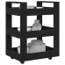 Carro de Cocina  Roble Negro 60x45x80 cm Madera Engineered