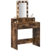 Mesa de tocador  con luces LED en roble ahumado 79x41x140 cm