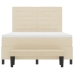 Cama con Base  con Colchón y Banco Beige 140x190 cm Tela