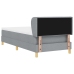 Cama Box Spring  con Colchón Gris Claro 90x200 cm Tela