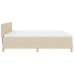 Cama con Box Spring  con Colchón Crema 180x200 cm Tela