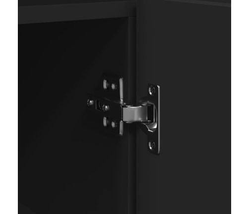 Aparador  Negro Madera Laminada 116 x 30 x 75 cm Aparador