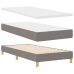 Cama Box Spring  con Colchón y LED Taupe 100x200 cm Tela