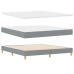 Cama de Somier con Colchón Gris Claro 180x200 cm Tela