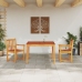 Conjunto de Comedor de Jardín de 3 Piezas en Madera Sólida de Acacia