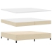 Cama Box Spring  con Colchón Crema 200x200 cm Tela