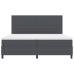 Cama con Somier  con Colchón&LED Gris Oscuro 200x200 cm Tela de Pana