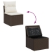 Conjunto de Sofá de Jardín  Set de 11 Beige y Marrón Oscuro