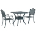 Set de Bistro de Jardín de 3 Piezas  Verde de Aluminio Fundido