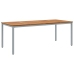 Conjunto de Comedor de Jardín  Set de 7 Gris y Madera Natural