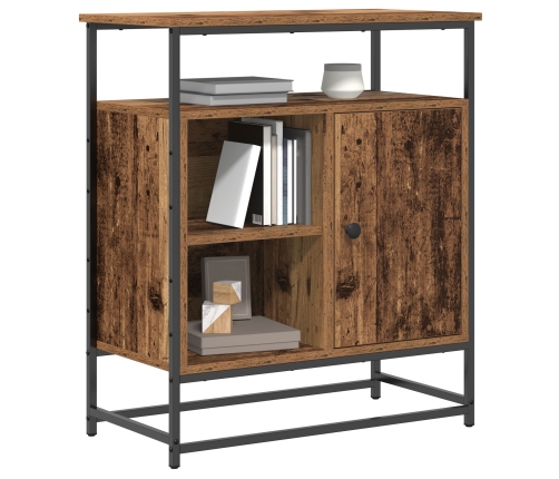 Aparador de Madera Vieja 69x35x80 cm de Madera Ingenierizada y Acero