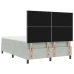 Cama Box Spring  con Colchón Gris Claro 140x190 cm Aterciopelado