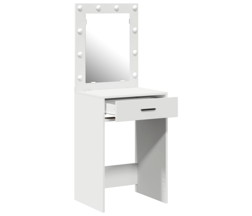 Mesa de Tocador  con Luces LED Blanca 50x41x135 cm