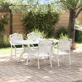 Set de 3 Blanco Aluminio Fundido 150x90x72 cm Duradero