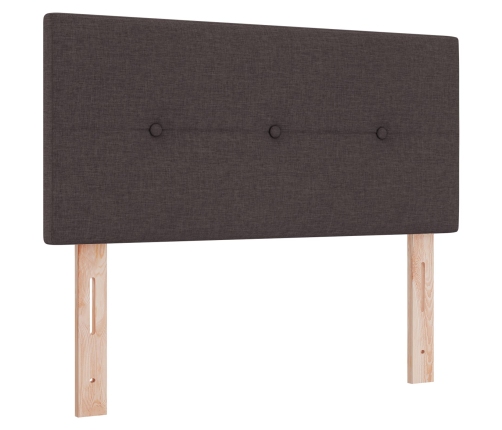 Cabecero Tufted con Botones Marrón Oscuro 80 cm de Tela