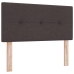 Cabecero Tufted con Botones Marrón Oscuro 80 cm de Tela