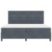 Cama con somier y colchón  Gris oscuro 200x200 cm Terciopelo