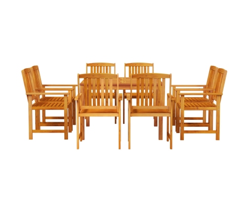 Conjunto de Comedor para Jardín de 9 Piezas  en Madera Sólida de Acacia