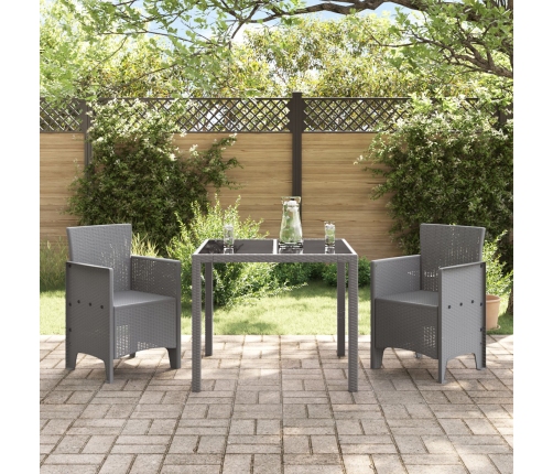 Silla de Jardín  Conjunto de 2 Gris Claro Resina Plástica Estándar