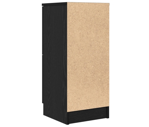 Aparadores 2 pcs en Roble Negro, 30x30x70 cm, Hecho de Madera Elaborada