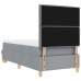 Cama con Somier  con Colchón y Banco Gris Claro 90x200 cm Tela