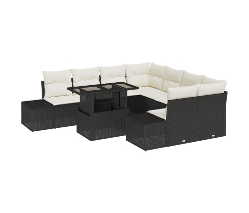 Juego de Sofás de Jardín  Set de 9 Beige Ratan
