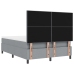 Cama con Somier  Gris Claro 160x200 cm Tela