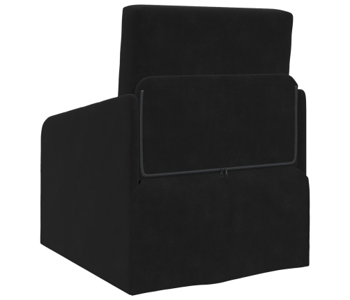 Sofá cama  2 en 1 Negro 65x80x83 cm Terciopelo