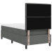 Cama con Somier  con Colchón y LED Gris Oscuro 90x200 cm Tela