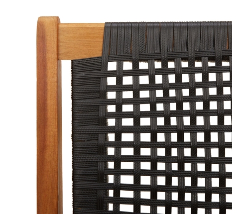 Sillas de Jardín  2 pcs Negros 76x67x73.5 cm Madera maciza de Acacia