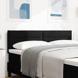 Cabecero  Diseño de Líneas Negro 160 cm Tela